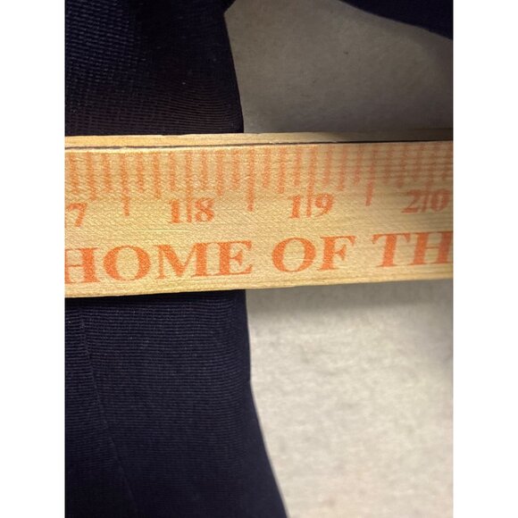 Ann Taylor Womens Button-Front Silk Blouse Size 8 Navy Blue - Picture 8 of 10